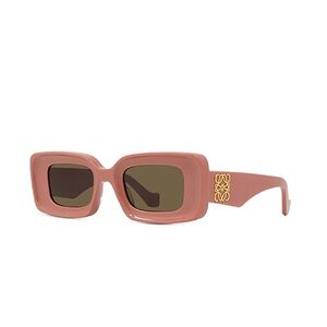LOEWE Chunky Anagram Rectangle Sunglasses pink